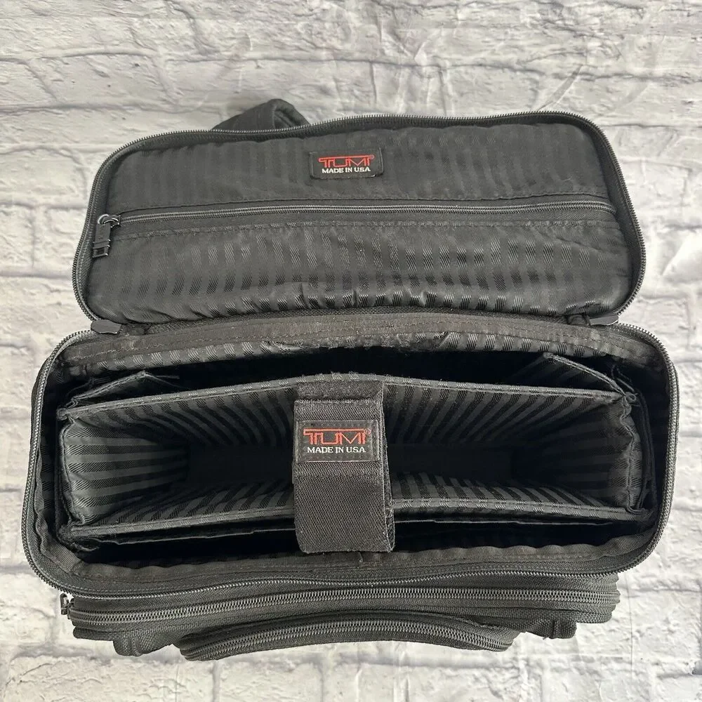 Tumi Alpha Ballistic Briefpack Nylon Canvas Laptop Organizer Briefcase Backpack